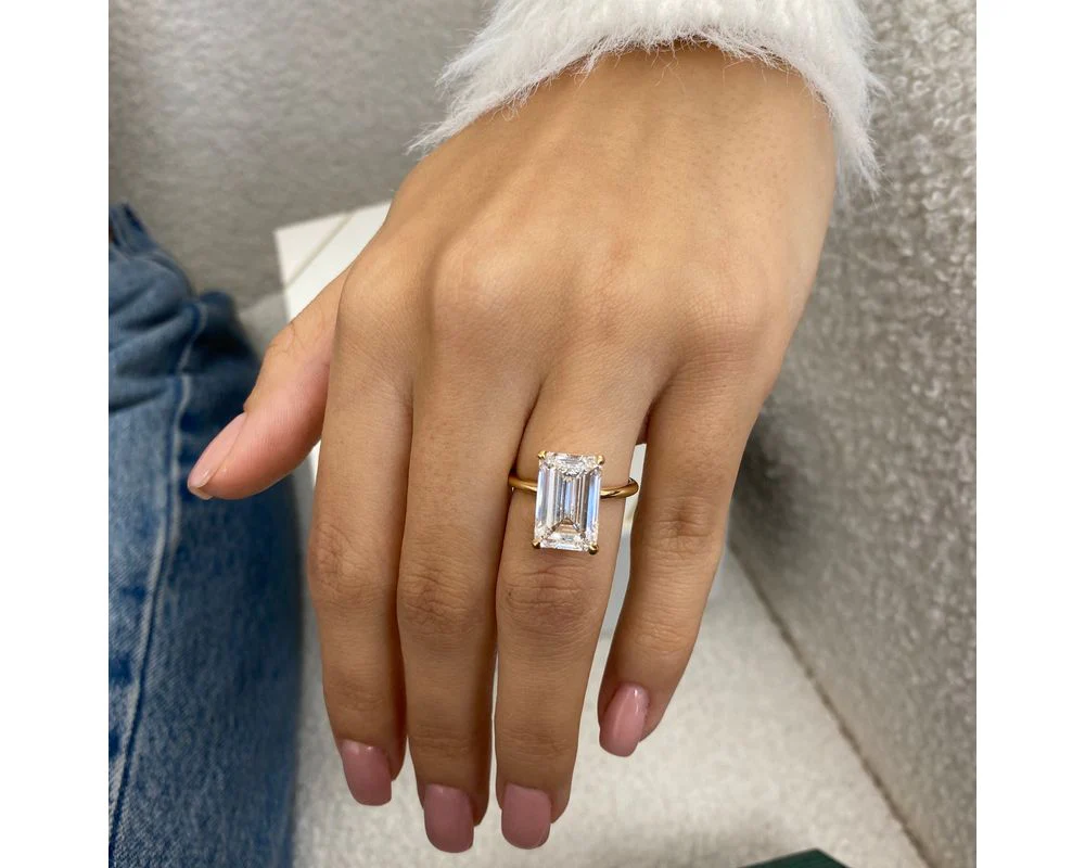 emerald cut wedding rings