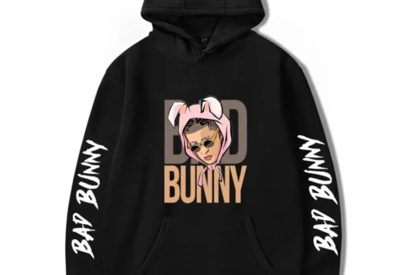 The Ultimate Guide to Bad Bunny Merch Style, Trends and Must-Haves Bad Bunny Pullover Hooded Sweatshirt